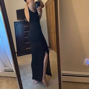 Black Backless Maxi